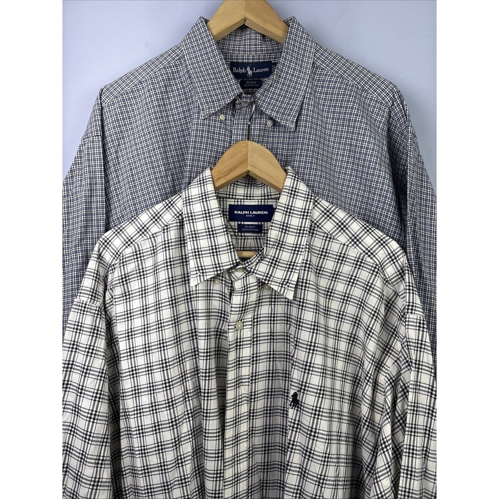 Polo Ralph Lauren Men's Long Sleeve Button Down Shirt Size XXL Lot Of 2 Preppy